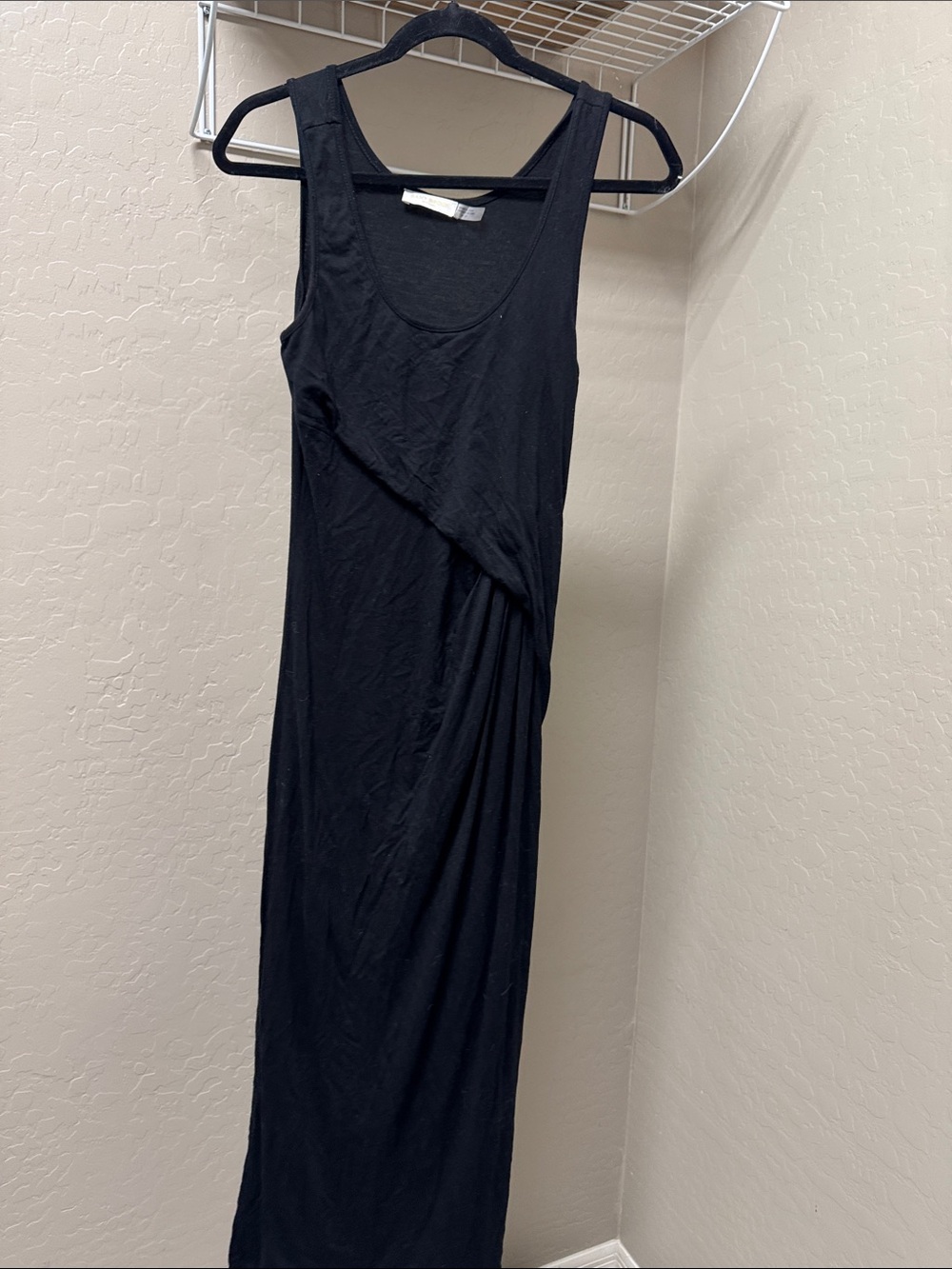 Ramy Brook Black Sleeveless Draped Maxi Dress